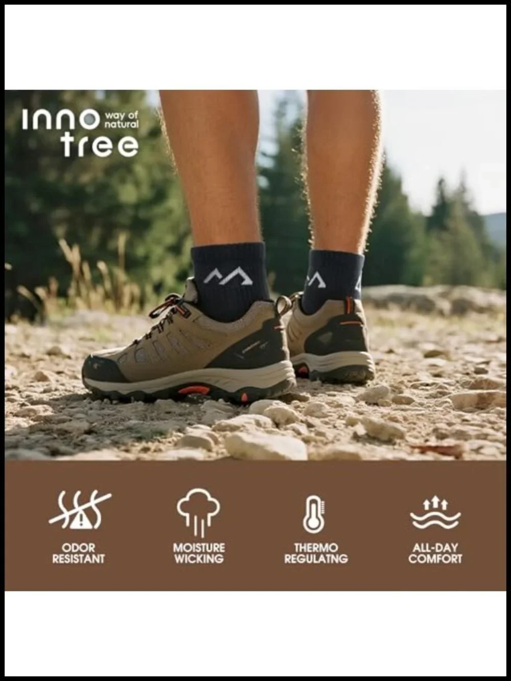 Merino Wool Hiking Socks for Men Quarter Ankle 5 Pair Pack Anti Blister